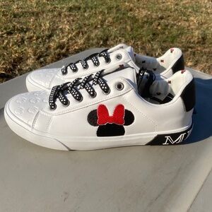 Disney Minnie Mouse Women Low-top Court Sneakers, shoe Size 8